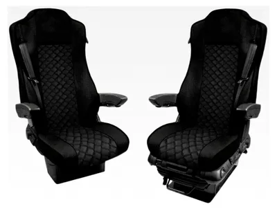 Produktbild von Sitzbezüge für LKW Actros MP4 MP5 aus 1+1 Sitzauflagen (Schwarz)