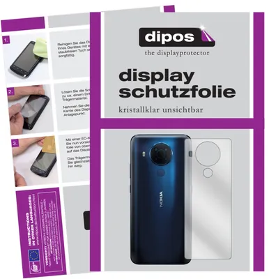Produktbild von 2x Schutzfolie für Nokia 5.4 Rückseite klar Displayschutzfolie Folie Display Schutz dipos
