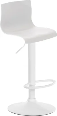 Produktbild von Barhocker PESAN - Kunststoff Weiß 39x36x84 cm Weiß | Barstuhl Höhenverstellbar Mit Lehne Drehbar Tresenhocker Tresenstuhl Kneipenhocker Kneipenstuhl