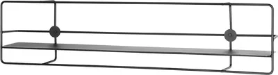 Produktbild von Wandregal >37562< in schwarz, Metall - 90x21x14cm (BxHxT)