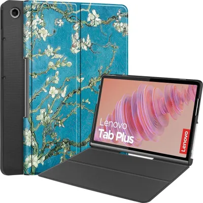 Produktbild von Lenovo Tab Plus Hülle - Coverup Tri-Fold Ständer Klapphülle mit Schlaf/Wach-Funktion - Blüte