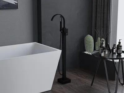 Image de Robinet de baignoire autoportante Veda noir (75433-70)