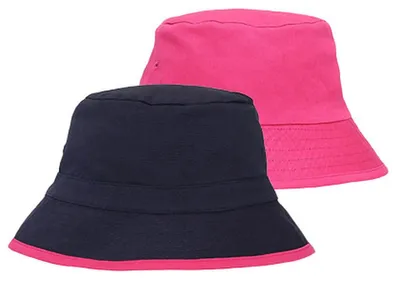 Produktbild von Wendbarer Baumwoll-Fischerhut Uni Sonnenhut für Freizeit und Outdoor