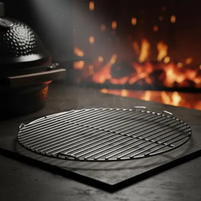 Obrázok produktu pre 55cm Ø liatinový gril čierny okrúhly liatinový gril BBQ grilovací nástavec