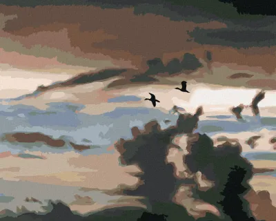 Produktbild von Zuty - Malen nach Zahlen - ENTEN UND HIMMEL (D. RUSTY RUST), 40x50 cm, ohne Keilrahmen