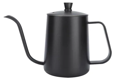 Image de Bouilloire en acier inoxydable avec bec verseur en col de cygne pour verser le café, bec verseur long et étroit (350 ml)
