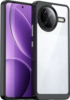 Immagine prodotto di Custodia per Xiaomi Poco F7 Ultra trasparente, antiurto TPU silicone custodia protettiva nero