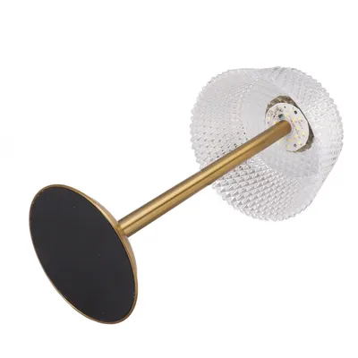 Produktbild von LED Kristall Tischlampe – 800mAh Wiederaufladbare Nachttischlampe mit Touchsensor, 3 Farbmodi, Stufenlos dimmbar, Type-C Laden, Rutschfeste Basis, Metall Design