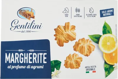 Produktbild von 3x Gentilini Margherite Biscotti al profumo di agrumi ZitrusKekse biscuits cookies 100% Italienische Kekse 250g