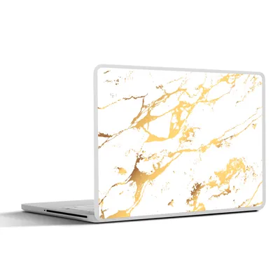 Produktbild von MuchoWow® Laptop Aufkleber Sticker Cover Marmor - Weiß - Gold - Luxus 30x21 cm - Sticker für Laptop - Selbstklebend