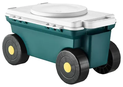 Immagine prodotto di Carrello da giardino, sedia a rotelle, contenitore per attrezzi, sistema di stoccaggio robusto