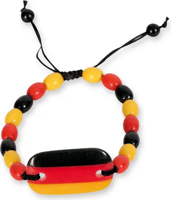 Produktbild von Deutschland Fan Armband mit Kordel EM Fußball Europameisterschaft Einheitsgröße