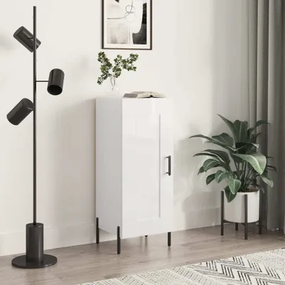 Produktbild von The Living Store Sideboard Hochglanz-Weiß 34,5x34x90 cm Holzwerkstoff
