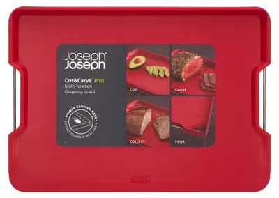 Obrázok produktu pre Joseph Joseph  Cut & Carve Plus Schneidebrett (Groß) - Rot
