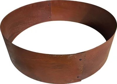 Imagen del producto de Relaxdays, anillo para plantas de acero corten, dimensiones: 20 x 70 cm, anillo para árboles con aspecto oxidado, borde circular para macizos de flores, delimitador de césped, color marrón