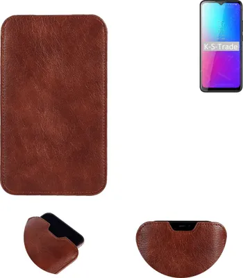 Produktbild von K-S-Trade Schutzhülle Handyhülle kompatibel mit Blackview BV5100 Pro Handytasche Kunstleder Sleeve in braun