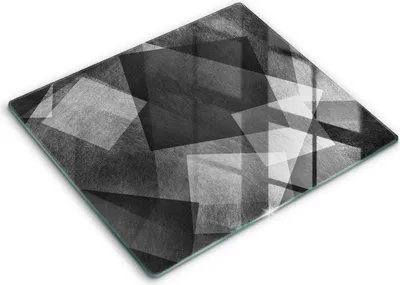 Zdjęcie produktu dla Deska kuchenna – 60 cm x 52 cm - Szklana deska do krojenia - Szkło hartowane – Antypoślizgowa - Geometryczna Abstrakcja