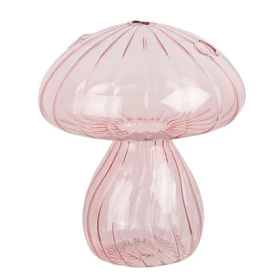 Produktbild von Clayre & Eef Dekorationsfigur Pilz Ø 13x15 cm Rosa Glas