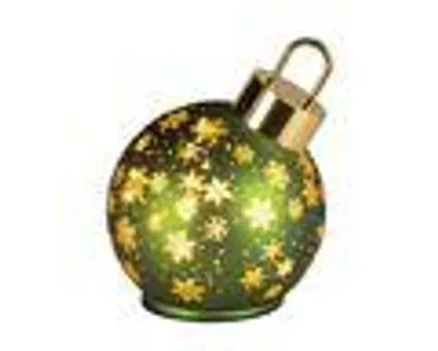 Productafbeelding van Draaiende kerstbal d14h18 groen Decoris