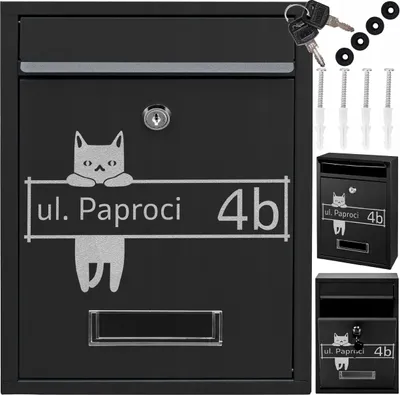 Obrázek produktu pro Černá Poštovní Schránka + Motivy S Nápisem