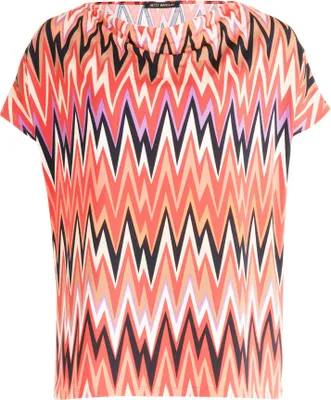 Produktbild von Shirt Kurz 1/2 Arm 4868 Red/Beige Größe 44