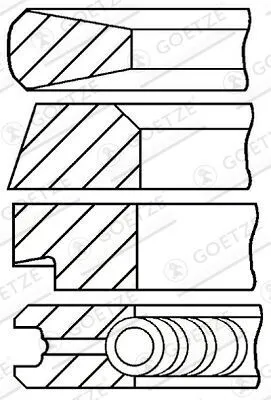 Produktbild von GOETZE ENGINE 08-274800-10 Kolbenringsatz Kolbenringe