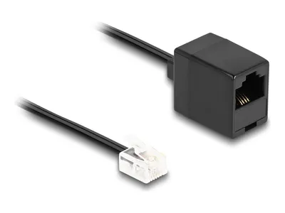 Obrázok produktu pre DELOCK telefónny kábel RJ11 zástrčka do RJ45 zásuvky čierny 1 m