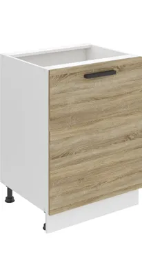 Produktbild von Belini Unterschrank Küche, Küchenunterschrank 60 cm Breite. SD Küchenunterschrank ohne Arbeitsplatte. Küchenschrank mit 1 Tür, Sonoma-Eiche