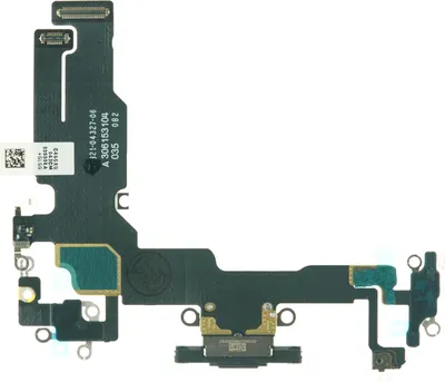 Produktbild von Ladebuchse Mikrofon für Apple iPhone 15 - Ladeanschluss Flex Kabel Leitung Schwarz