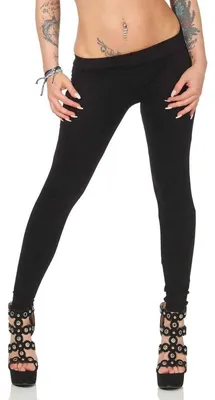 Produktbild von Leggings 2 farbig Baumwolle; Schwarz/Weiß XL/42