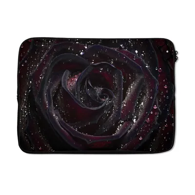 Produktbild von MuchoWow® Laptop Hülle 14 ZollWasser - Rose - Dunkel Laptoptasche - Laptoptasche - Stoßsicher - Schutzhaube