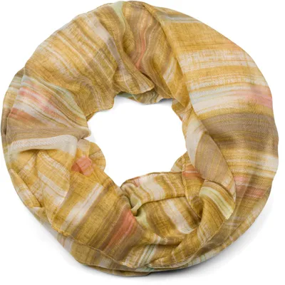 Produktbild von styleBREAKER Damen Loop Schal mit buntem Streifen und Linien Muster, Schlauchschal, Tuch 01016204