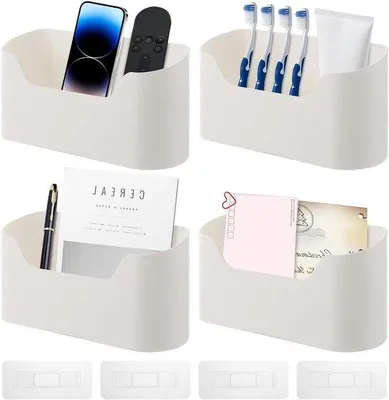 Immagine prodotto di Set di organizer da parete color crema 23,5 x 6,5 x 10,5 cm