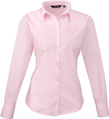 Image de Premier Workwear , Chemisier à manches longues en popeline pour femmes, rose, 40 (M/12)