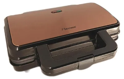 Image de Bestron XL Cuiseur à sandwich antiadhésif, 900 watts, couleur : cuivre