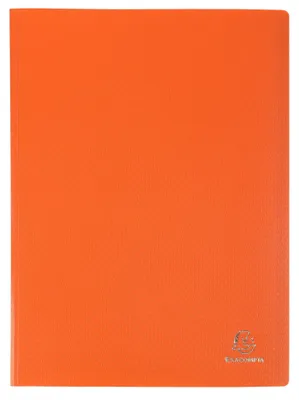 Produktbild von Exacompta 8864E Sichtmappe PP 500µ 60 Hüllen A4 Orange 24x32cm Fleckresistent