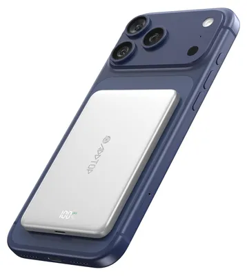 Immagine prodotto di Power bank ultra-sottile ADDTOP da 5000mAh e 20W, con tecnologia magnetica, compatibile con iPhone