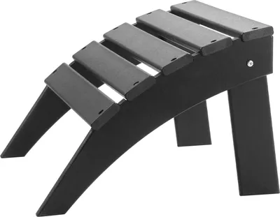 Produktbild von SucceBuy 18,7L x 19,7B x 13H Zoll HDPE Adirondack Ottoman, zusammenklappbar, Schwarz