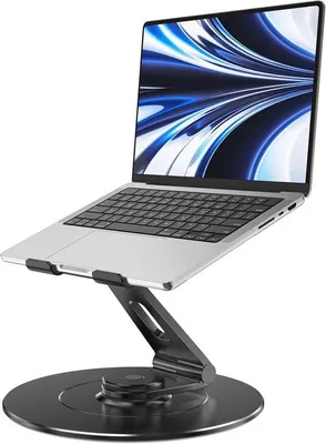 Immagine prodotto di Supporto per laptop regolabile rapidamente a 360 gradi, regolabile in altezza, supporto per laptop da sedia da ufficio