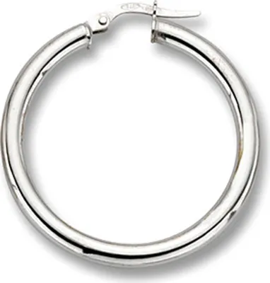 Produktbild von 9 Karat (375) Weißgold Damen - Paar Creolen - 25mm; WJS13962