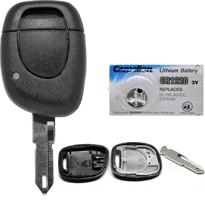 Produktbild von Auto Schlüssel Funk Fernbedienung 1x Gehäuse + 1x Rohling NE73 + 1x CR1220 Batterie kompatibel mit Renault