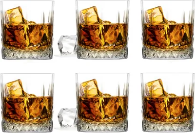 Immagine prodotto di 6 bicchieri da whisky 280ml con rilievo bicchieri da acqua bicchieri da succo bicchieri da long drink bicchieri da cocktail