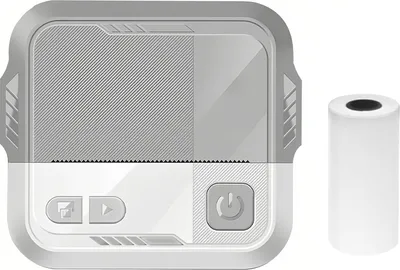 Obrázek produktu pro Mini kapesní tiskárna, přenosná termální tiskárna fotografií, tiskárna štítků, bezdrátová BT, kompatibilní s aplikacemi pro Android nebo iOS, štítky na účtenky, samolepky, poznámky, seznamy, výstřižky, obrázky do diáře pro kutily s 1 rolí papíru (57 x 26 mm)