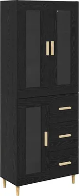 Image de Haut Armoire Chêne noir 69,5 x 34 x 180 cm Bois d'ingénierie