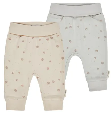 Produktbild von Sterntaler Hose Doppelpack Motiv Pfoten – Baby und Kinderhose Uni – Jerseyhos