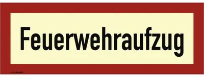 Produktbild von Dreifke® Aufkleber Feuerwehraufzug, Folie, langnachleuchtend, 160-mcd, 297x10...