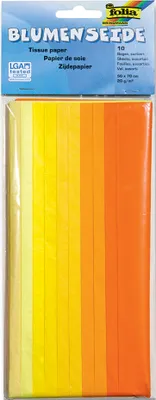 Produktbild von folia Seidenpapier (B)500 x (H)700 mm 20 g/qm Mix gelb 10 Blatt