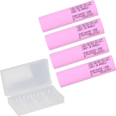 Produktbild von 4x Samsung INR18650-35E / BAK A02 3,7V 3350mAh inkl. Akku-Schutzbox 18650