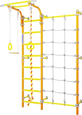 Obrázek produktu pro Nástěnné hrazdy do dětského pokoje Next-3 Orange | Lezecká stěna | Tělocvičné nářadí | Nástěnná montáž