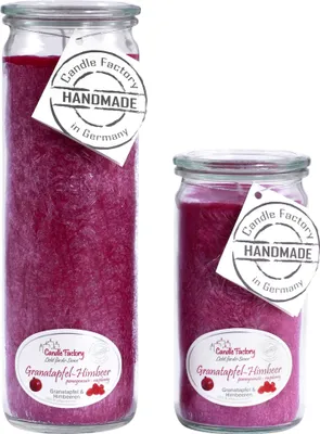 Immagine prodotto di Candle Factory Set di candele Melograno Lampone Grande + Mini Jumbo Candela profumata